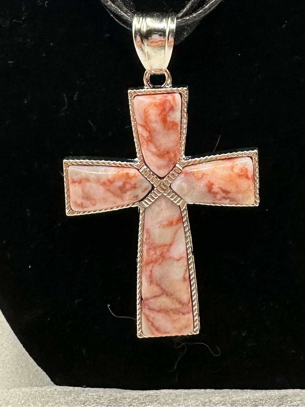 Autumn Jasper Cross Pendant